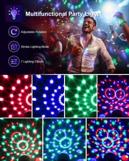 DJ Light • Disco • Reageert op Geluid • RGB • DJ Gear • DJ Stage • Feestlicht • Patronen • Dansvloer — thumbnail 4