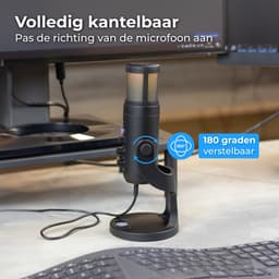 Nuvance USB Microfoon met Standaard - voor PC en Gaming Microfoon - Streaming Microphone - RGB — thumbnail 3