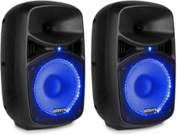 Vonyx PA system - Actieve DJ speakers met Bluetooth en standaards - Met microfoon - 8 Inch - 400W — thumbnail 3