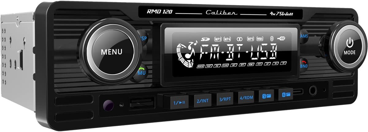 Caliber RMD120BT/B -Autoradio - Bluetooth - Retro - Zwart — afbeelding 1