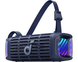soundcore Boom 3i van Anker - Robuuste outdoorluidspreker - Bluetooth-luidspreker - Waterdicht IP68 - 50W BassUp 2.0-geluid - Bluetooth 5.3 - 16 uur speeltijd - Lichtshow + TWS-stereo - Kajakken - Vissen - Kamperen