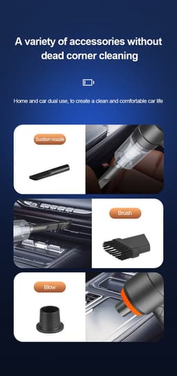 Power vacuum. MKR 2.1 Handzame stof zuiger/blazer. Draadloos, uitwasbare filter en USB oplaadbaar. — thumbnail 3