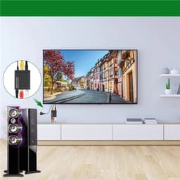 Digitaal naar Analoog Audio Converter (DAC) - Digital to Analogue Omzetter - 192 kHz - Optisch (Toslink)/Coaxiaal naar RCA R/L - Inclusief Optische Kabel en USB Voedingsadapter - Zwart — thumbnail 5