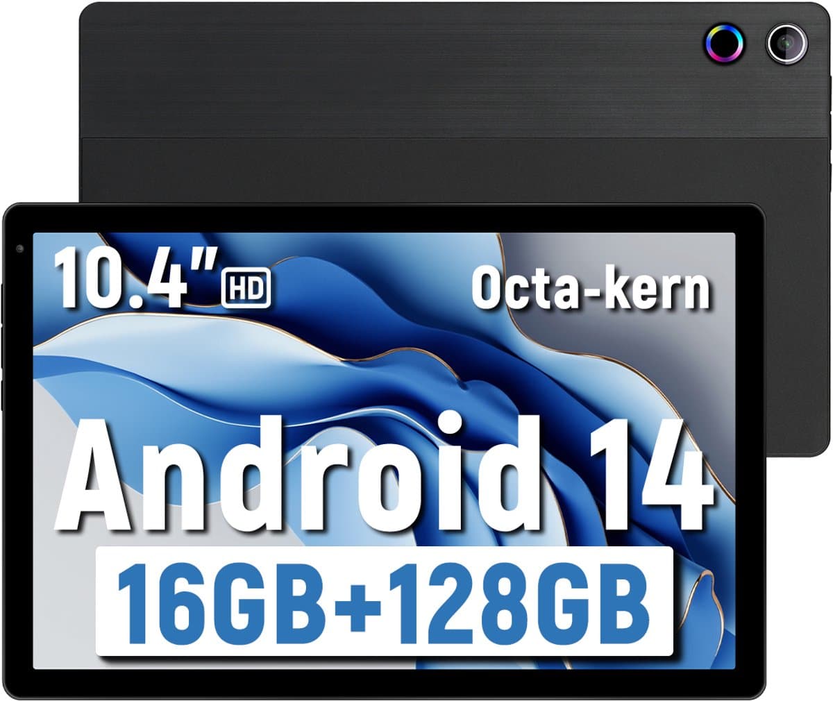 kotsren C12 - Android 14 Tablet - 10.4 inch - 16(3+13)GB RAM/128GB ROM– 5000mAh - Zwart — afbeelding 1