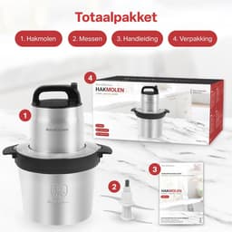 RFWR® Elektrische Hakmolen 5 Liter met 2000W Vermogen en 2 Snelheden — thumbnail 3