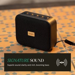 House of Marley Jammin Mini Bluetooth Speaker - Draadloze Compacte Speaker - Waterproof IPX5 - 6 uur Batterijduur - Gemaakt van Duurzame Materialen - Travel - Zwart — thumbnail 2