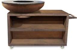 BonFeu BonBiza Island XL - Mobiele Buitenkeuken - Plancha & Vuurschaal - Cortenstaal - 170x100x110 cm — thumbnail 4