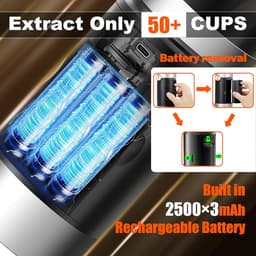 Draagbare koffiemachine-2025-3-in-1 elektrische espressomachine-oplaadbare 12V espressomachine-voor op kantoor-reizen-thuis-compatibel met espresso-capsules en gemalen koffie — thumbnail 4
