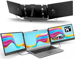 DailySupplies® Portable Monitor - Tri Screen - Laptop Uitbreider - Full HD — thumbnail 1