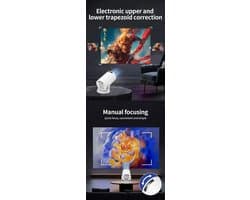 Mini beamer - Projector - Beamerscherm - Projectiescherm - Outdoor & Indoor Projector -