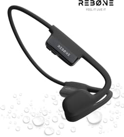 REBØNE Urban Bone Conduction Headphone - Sport Oortjes Draadloos - Hardloop Hoofdtelefoon - Draadloze Bluetooth Koptelefoon - Sportoordopjes - Draadloos - Open Ear - Wireless - IPX6 Waterdicht / Zwart — thumbnail 1