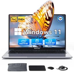 Huidun HiBook 6 Laptop - 15,6 inch Full HD - 16 GB RAM - 512 GB SSD - Intel N150 - Windows 11 Notebook - UHD Graphics - 5000mAh - Grijs — thumbnail 1