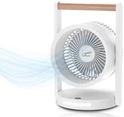 LTC draadloze bureauventilator met nachtlampje en LED-display - 5 snelheidsstanden, 3600 mAh batterij, LXWB17 - Wit — thumbnail 2