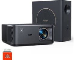 Yaber K2S Pro Smart Beamer – Met Subwoofer – Sound by JBL - Audio by Dolby – Android TV – 1000 ANSI Lumen – Autofocus – 1080p Full HD – Wi-Fi 6 – Bluetooth – Zwart