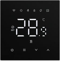 Slimme thermostaat | Inbouw 16A/3600W | Zwart touchscreen | Tuya Smart Life | Inclusief NTC vloersensor | Alexa & Google Home — thumbnail 2
