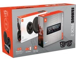 JBL Famous Pack 2 - Autoradio Celebrity150 + Stage2 65M Autospeakers – USB/SD/FM – 480 W – Complete Car Audio Upgrade