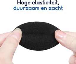 Ibley Zachte foam oorkussens 30mm - 6 stuks / 3 paar - universeel geschikt - Spons oordop kussens - voor hoofdtelefoons - Zwart — thumbnail 3