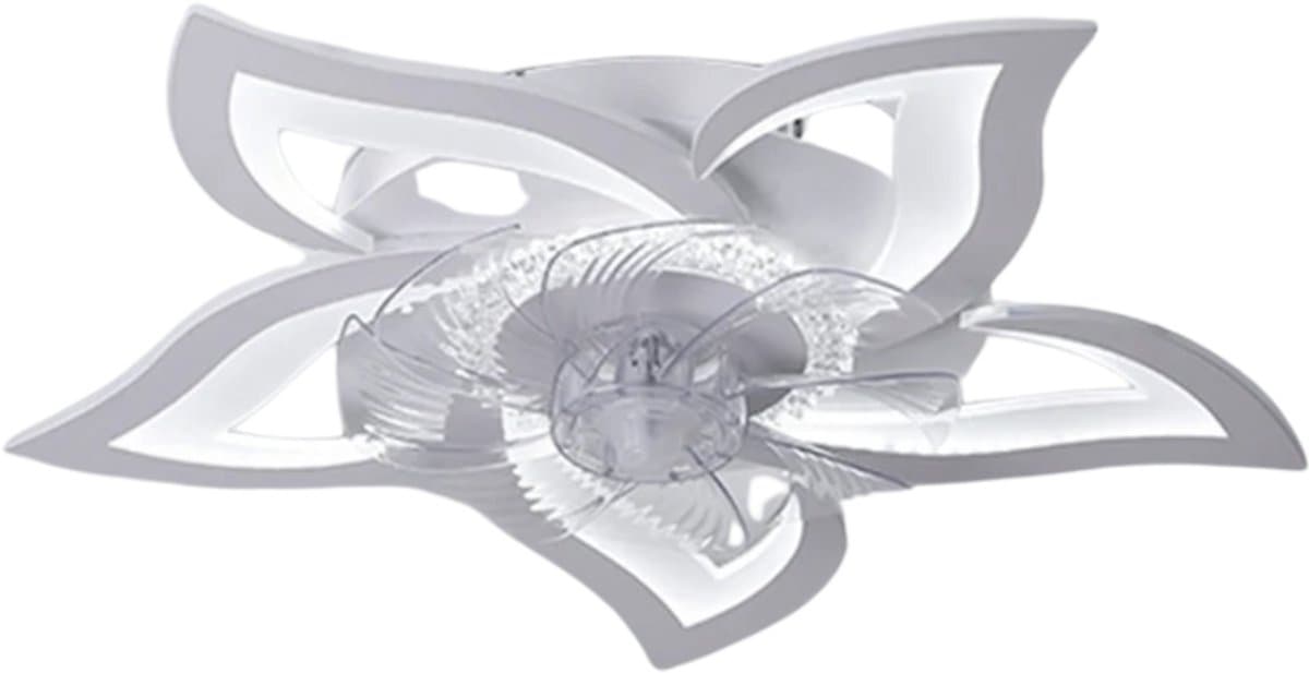Livano Plafondventilator - Met Verlichting - Plafond Ventilator - Met Lamp - Plafonniere Met Ventilator - Met Licht - Wit — afbeelding 1
