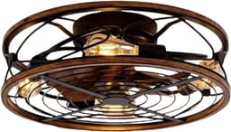 Nivard Plafondventilator - Met Verlichting - Plafond Ventilator - Met Lamp - Plafonniere Met Ventilator - Met Licht — thumbnail 1