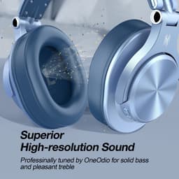 OneOdio Fusion A70 Sky Blue – Draadloze Over-Ear Koptelefoon – DJ & Studio – Hi-Res Audio — thumbnail 3