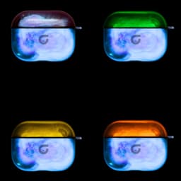 GlowsandGuards - Airpods pro 2 hoesje - Glow in the dark - Inclusief UV lampje om op te lichten - AirPods pro 2 case - Hét satisfying AirPods hoesje - AirPods Pro 2 - Blauw — thumbnail 5