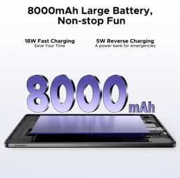 DOOGEE Tab G6+-Tablet-Android 15-11 inth FHD+ 90Hz- 4G LTE-32GB ROM+256GB ROM（2TB TF）-Unisoc T7280-8000mAh/18W-Dubbele luidsprekers-Widevine L1-Face ID-Zwart — thumbnail 4