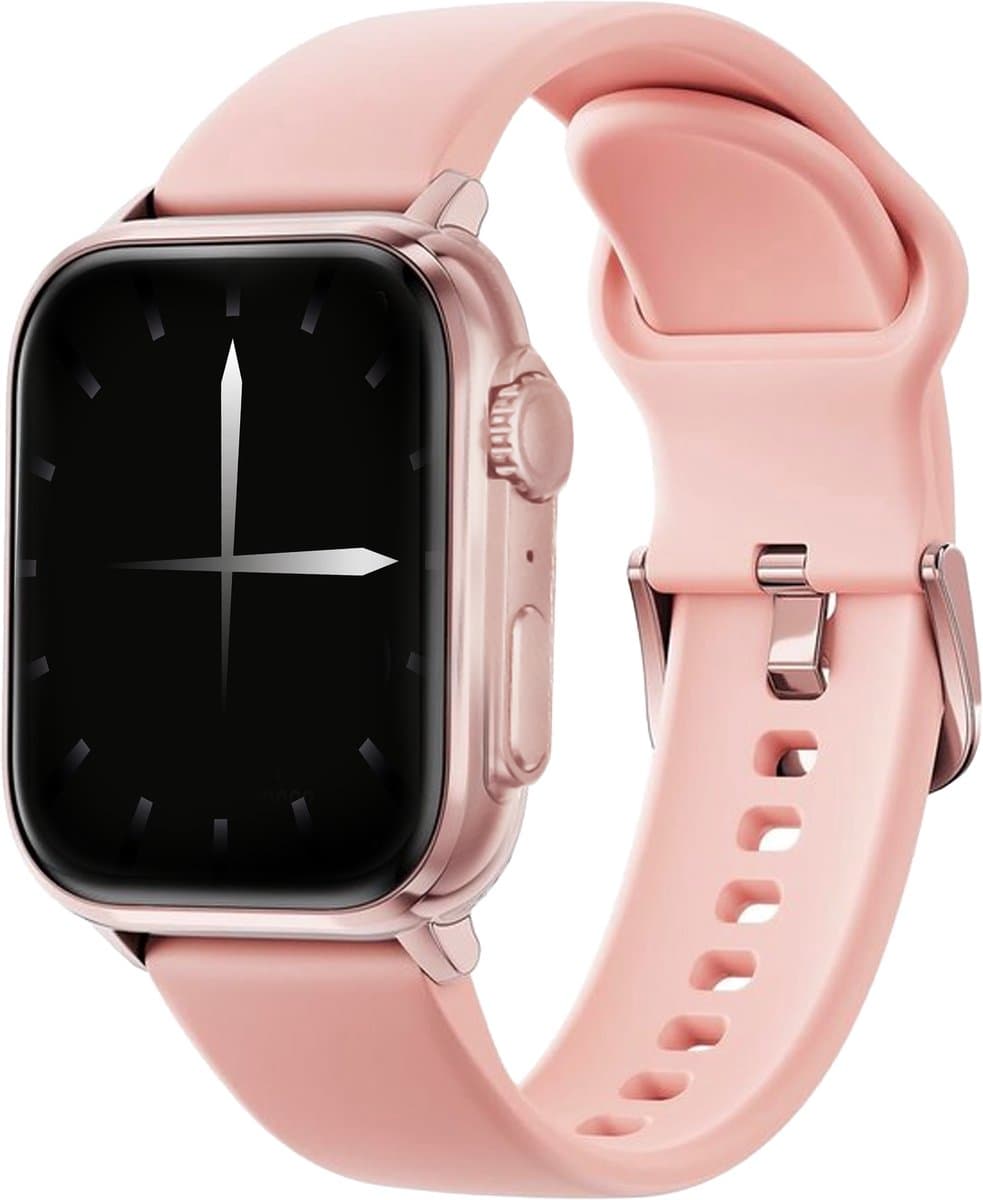 Xssive SW6 Smartwatch 44mm - Rosé Goud - Geschikt voor Apple, Samsung Galaxy, Android - Smart Watch met NL App — afbeelding 1