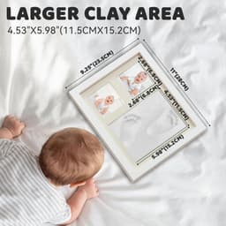 BOBOVEN - Fotolijst Baby Hand- en Voetafdruk Set - Wit - Kraamcadeau — thumbnail 5