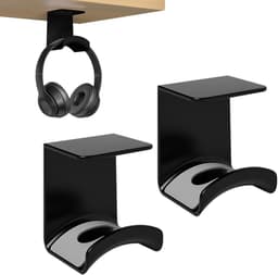 2 Stuks koptelefoonstandaard - Headset Hanger - Haak - Koptelefoon Standaard - Headset Houder - voor gamingheadsets - Headset Stand - Muur - koptelefoon standaard - antislip en slijtvast - voor bureaus en computertafels - Klevend - zwart — thumbnail 1