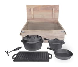 Esschert Design - 7 Delig Kampvuurkookset - Dutch Oven - Dutch oven - Staal - — thumbnail 1