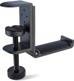 YONO Koptelefoon Houder Uitklapbaar - RVS - Headset Haak - Hoofdtelefoon Hanger - Bureau - Metaal - Zwart — thumbnail 1