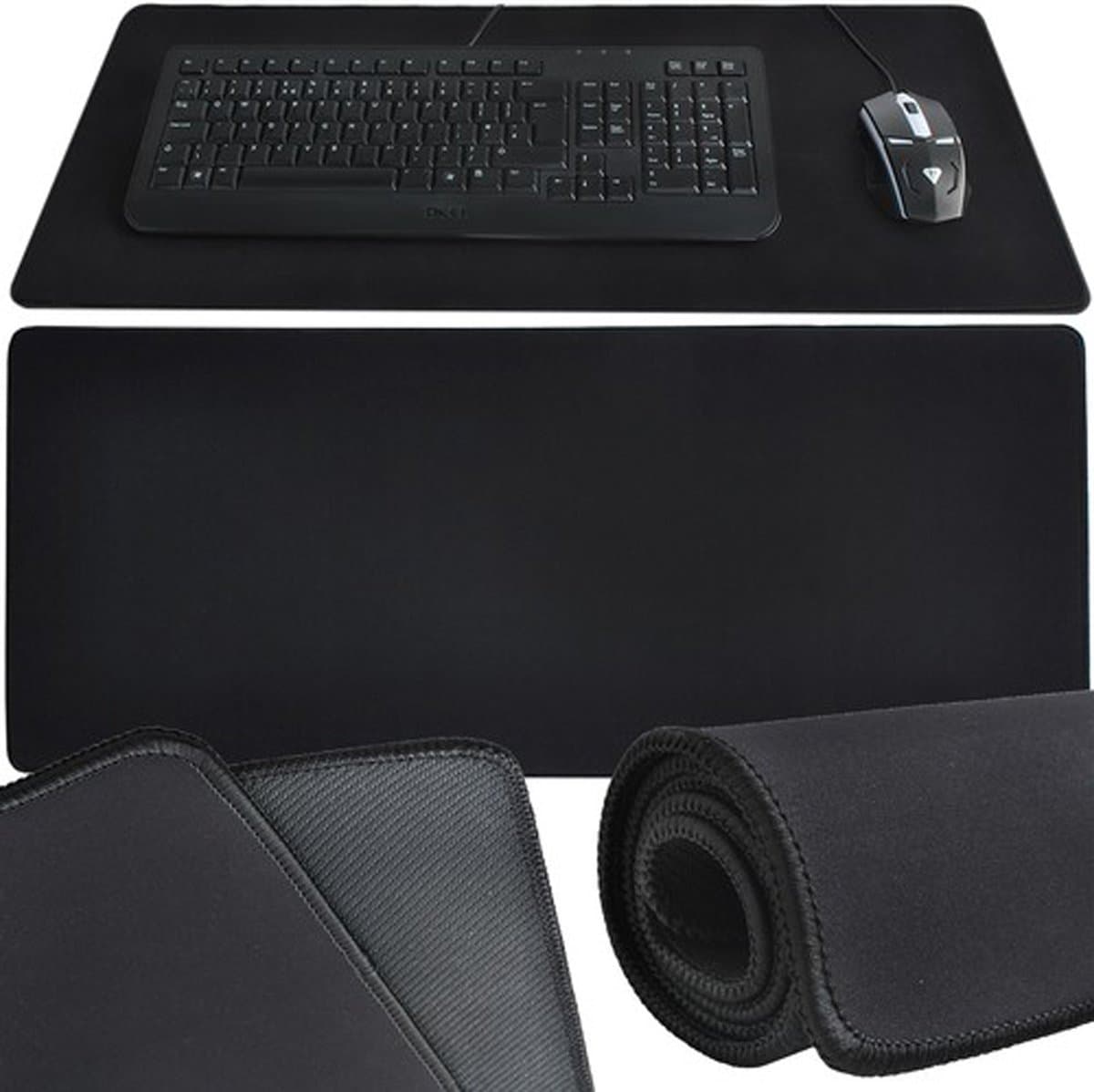 Muismat - Gaming Mousepad XXL - Game Muismat - Onderlegger - Grote Muismat - Anti Slip - Desktop Mat - Zwart - 70x30 CM - Rheme — afbeelding 1