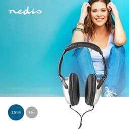 Nedis Bedrade Over-ear Koptelefoon - 3,5 mm - Kabellengte: 6.00 m - Volumebediening - Zilver / Zwart — thumbnail 3