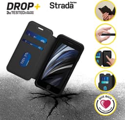 OtterBox Strada Apple iPhone SE 2022 / SE 2020 / 8 / 7 Book Case Zwart — thumbnail 3