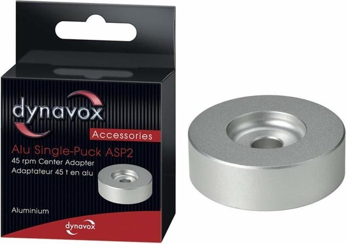 Dynavox 45 single toeren adapter aluminium ASP2 — afbeelding 1