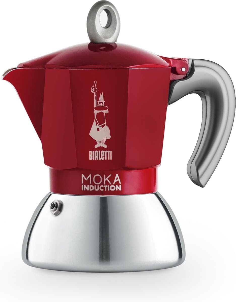 Bialetti Moka Induction Rood Percolator – 2 kops – 90 ml – Geschikt voor Inductie — afbeelding 1