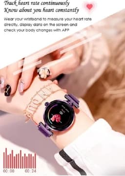 Darenci Smartwatch Sparkle Pro - Smartwatch dames - Smartwatch heren - Activity Tracker - Touchscreen - Stalen band - Dames - Heren - Horloge - Stappenteller - Bloeddrukmeter - Verbrande calorieën - Zuurstofmeter - Spatwaterdicht - Zilver — thumbnail 2