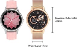 Darenci Smartwatch Feather Pro - Smartwatch dames - Smartwatch heren - Activity Tracker - Touchscreen - Stalen band - Dames - Heren - Horloge - Stappenteller - Bloeddrukmeter - Verbrande calorieën - Zwart - Spatwaterdicht — thumbnail 3