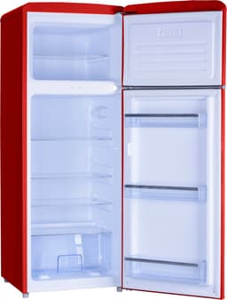 Helvetia Retro Koelvriescombinatie HRDPER206ER1 - Rood - 144 cm Hoog - 4ster Vriezer - Vintage - 206 Liter — thumbnail 3