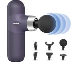 Massage Pistool Draagbaar Handheld Percussie Massager voor Diepe Weefsel Spierverlichting - Compact Lichtgewicht Ontwerp Krachtige Motor Lange Batterijduur - Inclusief 6 Massagekoppen 4