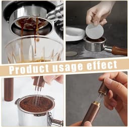 Premium Espresso Accessoires Espresso Naald Koffie Distributeur Tool Espresso Naald Distributeur Roeren Koffiezetapparaat + 58 mm Puck Scherm Cadeaus voor Barista's — thumbnail 5