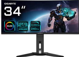 Gigabyte MO34WQC2 - Curved Ultrawide OLED Gaming Monitor - 240hz - 34 inch — thumbnail 1