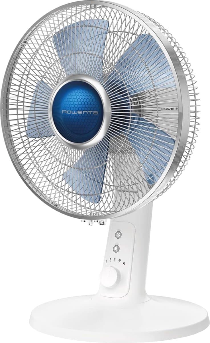 Turbo Silence Extreme+ Tafelventilator, 4 snelheden, 30 cm, stille nachtpositie, automatische trilling, instelbare oriëntatie, Turbo Boost, meerkleurig — afbeelding 1