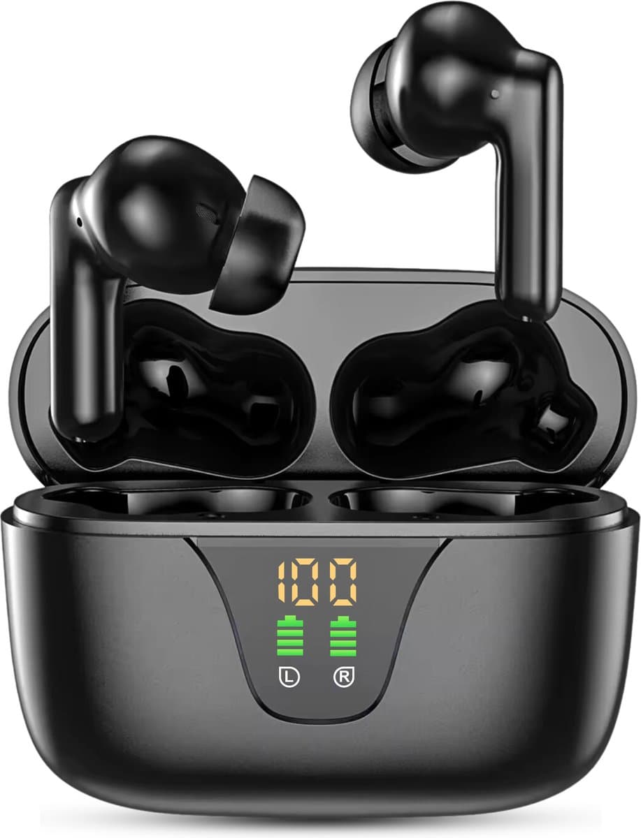 Golden Sound Oortjes draadloos - Draadloze oordopjes - Bluetooth oortjes - Active Noise Cancelling - Sport oordopjes - Led display - Touch functie - Geschikt voor elke smartphone & laptop — afbeelding 1