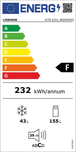 Liebherr ICTS 2231 Comfort Ingebouwd 198 l Wit — thumbnail 3
