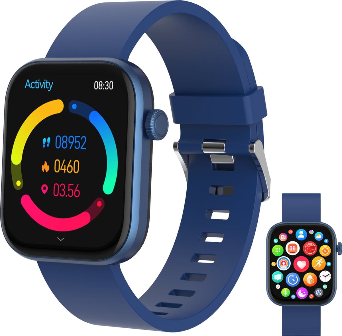 Denver Smartwatch - Android iOS - Volledige Belfunctie - Amoled Display - Sporthorloge - Hartslagmeter - Saturatiemeter - Slaapmonitor - SWC185BU — afbeelding 1