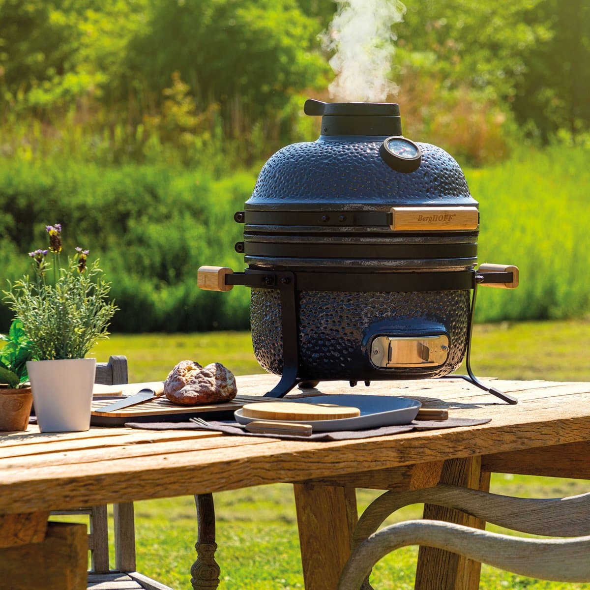 RON Keramische BBQ Medium Steengrijs 40 cm - Grijs - — afbeelding 1
