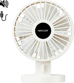 Ninzer Mini Ventilator USB - Stille Mini USB-Ventilator - Tafelventilator & Bureau Ventilator - Compact, Stil & Krachtig - Wit — thumbnail 1
