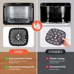 Taylor Swoden Smartheat - Airfryer XXL - 6,5L - Met Venster - Dual Heating - 8 Automatische Programma's - Heteluchtfriteuse - Inclusief Receptenboek - 1800W - Zwart — thumbnail 3