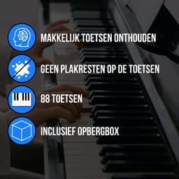 JWRgoods Siliconen Piano Stickers Afneembaar- Inclusief opbergbox - Toetsenwijzer - Herbruikbaar - Keyboard — thumbnail 4